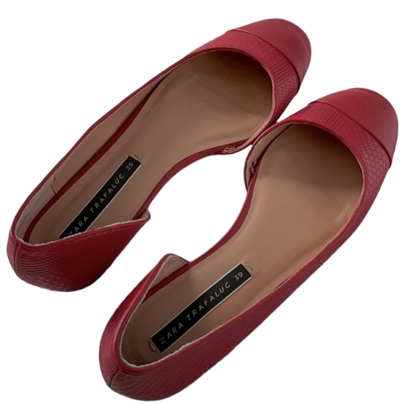 Zara Shoes - ZARA shoes TRF red flats Size 8.5 like new versatile
